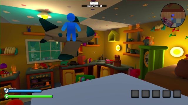 Điều khiển các nhân vật tí hon ẩn nấp hoặc tìm kiếm mục tiêu trước khi hết giờ