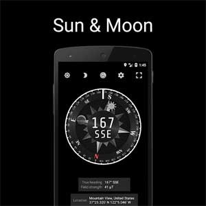 App có tính năng báo thời gian mọc và lặn của mặt trăng, mặt trời