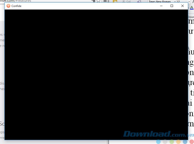 Không thể chụp ảnh màn hình ứng dụng Confide