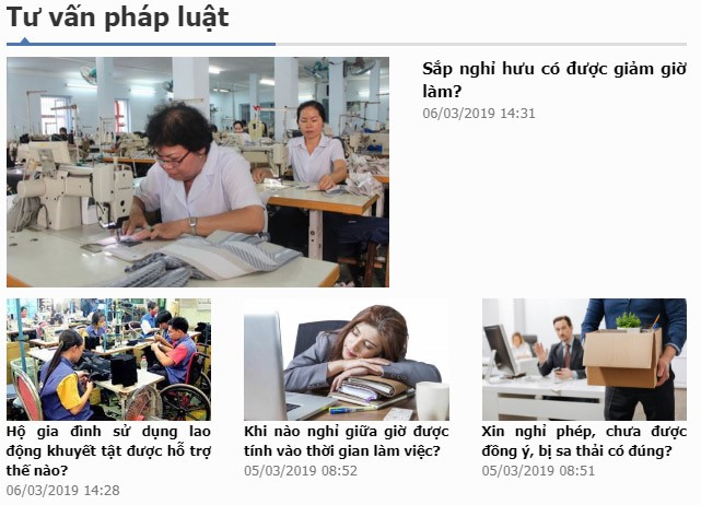 Các dịch vụ trên cổng thông tin điện tử của Công Đoàn Việt Nam