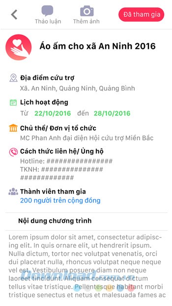 Tạo chương trình thiện nguyện