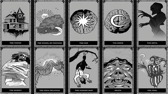 Tất cả 10 lá bài tarot trong Phasmophobia, mỗi lá mang tới một hiệu ứng khác nhau có thể thay đổi cuộc chơi.