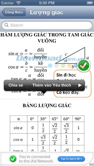 Công thức Free cho iOS