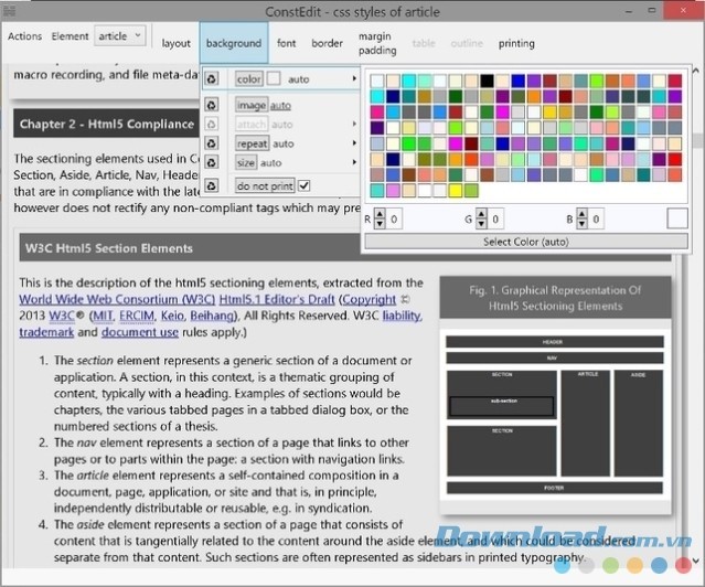 Phần mềm soạn thảo HTML tiện ích ConstEdit