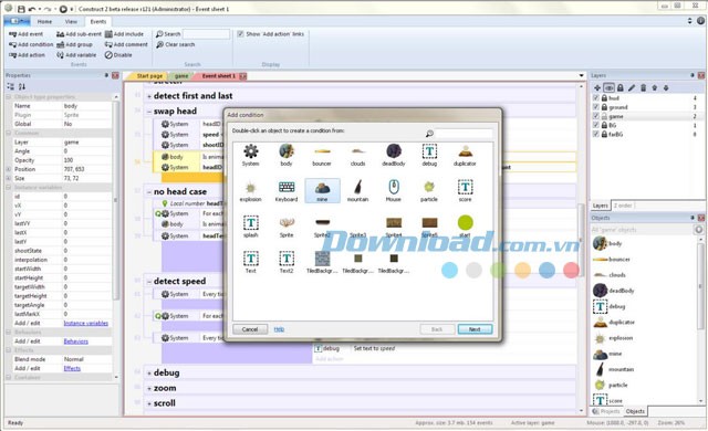 Thêm điều kiện cho game