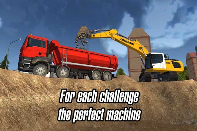 Chọn máy móc thích hợp cho mỗi công trình trong Construction Simulator 2014 for Android