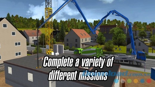 Vô số nhiệm vụ thử thách đầy lôi cuốn đang chờ bạn chinh phục trong Construction Simulator 2014 cho iOS