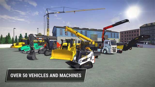 Construction Simulator 3 mang đến hơn 50 cỗ máy và phương tiện xây dựng