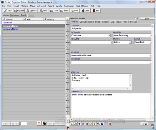 Contact Organizer Deluxe