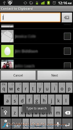 Contact to Clipboard Free For Android