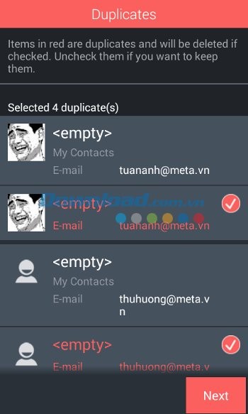 Dọn dẹp danh bạ với Contacts Optimizer cho Android