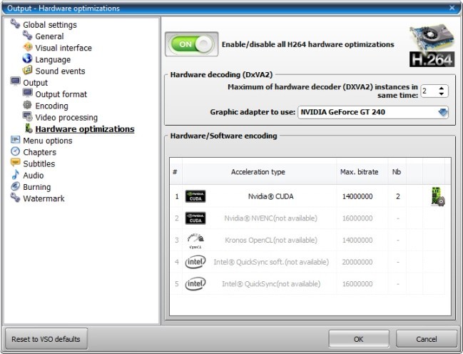 Tùy chọn thiết lập trên ConvertXtoHD