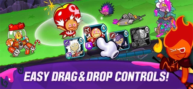 Cookie Wars có điều khiển kéo và thả dễ dàng