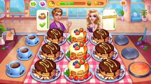 Nấu các món ăn thơm ngon trong game Cooking Center