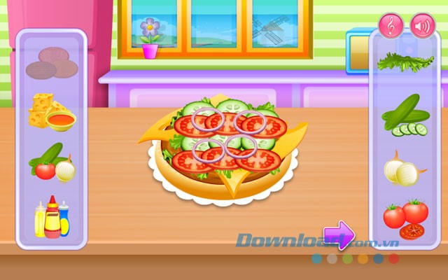 Giao diện chơi game Cooking in the Kitchen trên Android