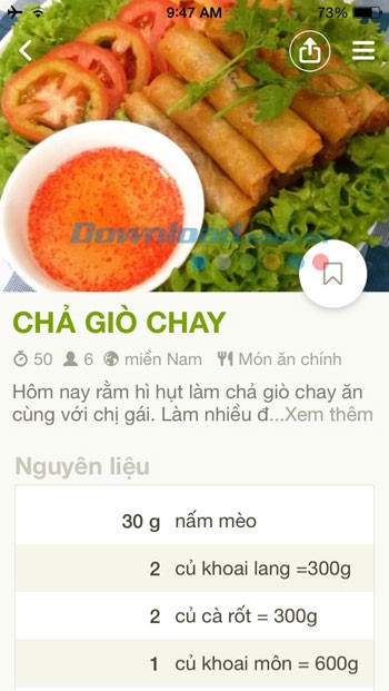 Chia sẻ món ăn kèm hình ảnh