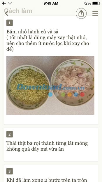 Cách chế biến món ăn