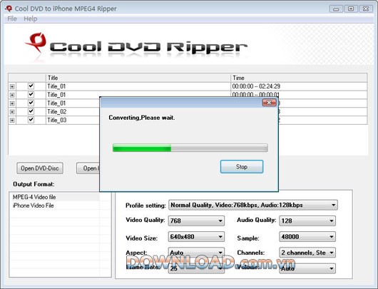 Cool DVD to iPhone MPEG4 Ripper
