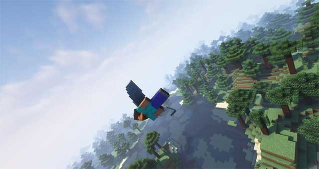 Cool Elytra Roll Mod không làm thay đổi cách thức di chuyển bằng Elytra