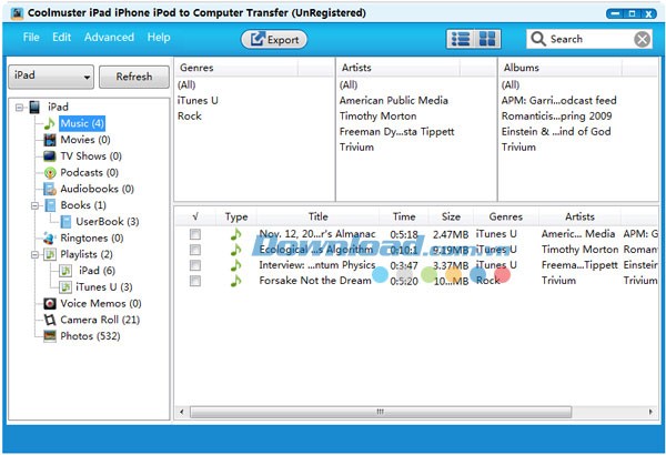 Coolmuster iPad iPhone iPod to Computer Transfer