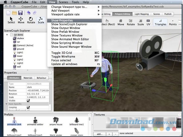 Lựa chọn hiển thị thanh công cụ