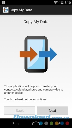 Copy My Data cho Android sao chép dữ liệu mobile nhanh