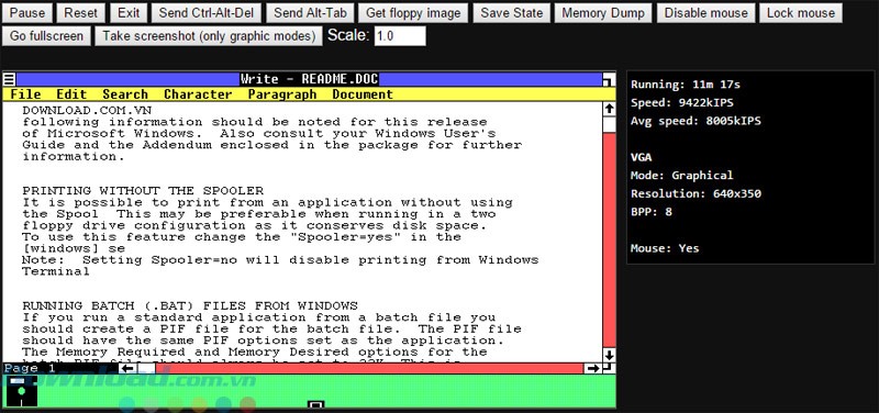 Mở file Readme.doc