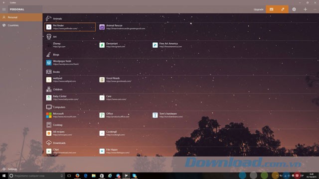 Giao diện ứng dụng Corbie