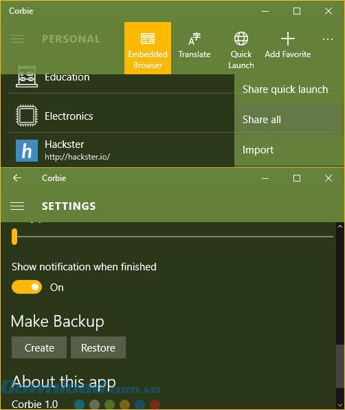 Xuất file để lưu đánh dấu trang