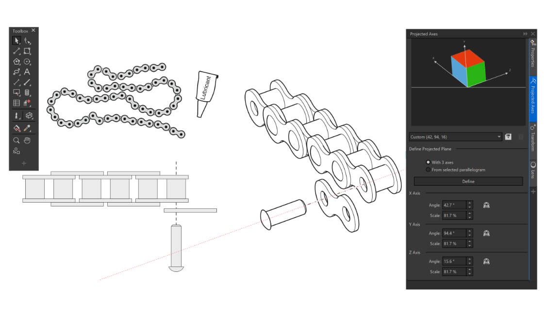 CorelDRAW Technical Suite nâng cao công cụ vẽ phối cảnh