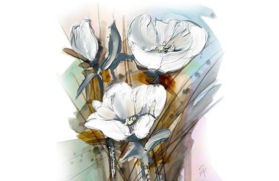 Thick paint trong Corel Painter