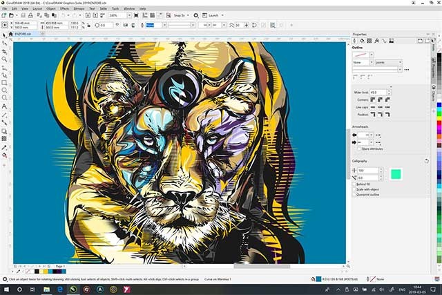 Giao diện phần mềm CorelDRAW Microsoft Store Edition