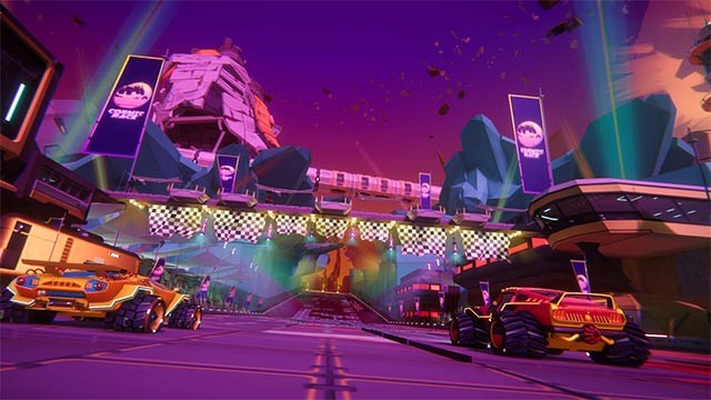 Cosmic Race: Galactic Showdown là game đua xe chiến đấu arcade hoài cổ ngoài hành tinh