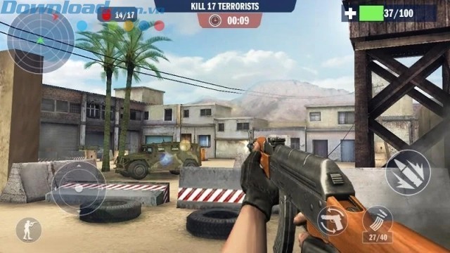 Hệ thống điều khiển dễ dàng, cho phép bạn di chuyển và ngắm bắn linh hoạt