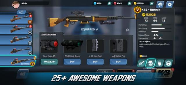 Hơn 25 vũ khí độc đáo cho người chơi lựa chọn