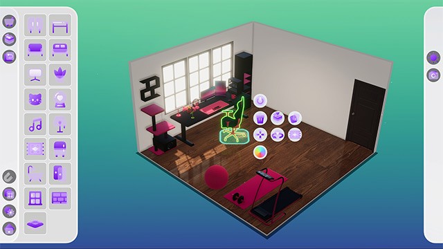 Sắp xếp các món đồ ở vị trí bất kỳ và phối hợp màu sắc, kiểu dáng tùy ý