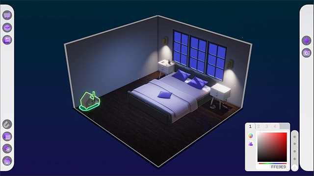 Tùy chỉnh màu sắc và hệ thống chiếu sáng cho căn phòng thêm phần ấn tượng