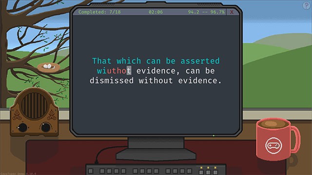 Cozy Typer sở hữu giao diện cổ điển đơn giản, mang lại cảm giác gần gũi cho người chơi