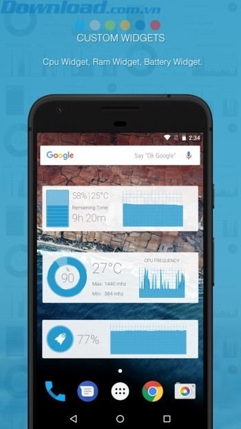 Tạo widget CPU, RAM, Pin