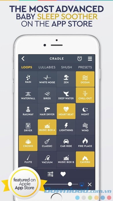 Kho nhạc ru ngủ Cradle