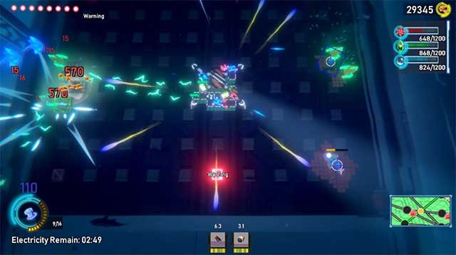 Điều khiển pháo đài để chiến đấu với kẻ địch