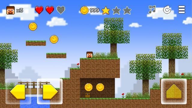 Điều khiển quả bóng của bạn phiêu lưu qua nhiều nền tảng khác nhau trong game Craft Super Ball Jump