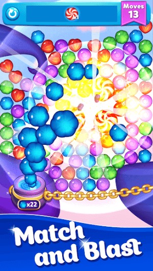 Xếp kẹo và phá vỡ chúng trong game Crafty Candy Blast