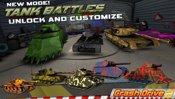 Chế độ đua xe tăng mới trong Crash Drive 2
