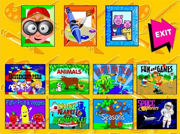 Lựa chọn cấp độ và chủ đề vẽ tranh phù hợp trong Crayola Art Studio