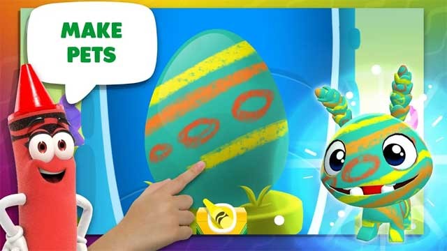 Tạo ra những sinh vật dễ thương trong Crayola Create and Play for Android