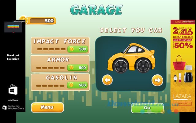 Garage là nơi để chọn xe và nâng cấp