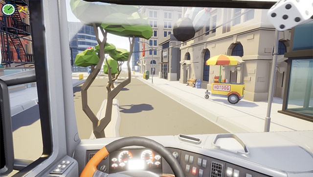 Chơi game Crazy Truck ở góc nhìn thứ nhất trực quan hơn