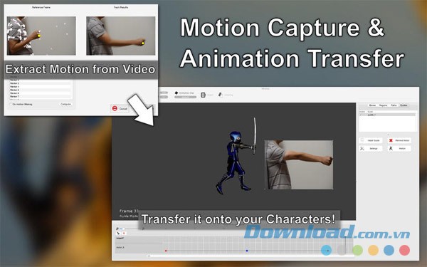 Chụp và chuyển đổi chuyển động thực tế cho nhân vật thiết kế nhanh chóng cùng Creature cho Mac