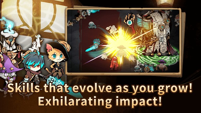 Các kỹ năng sẽ tiến hóa khi bạn tiến bộ trong game Creature Hunter Idle